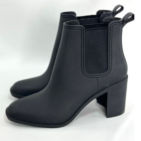 Jeffrey Campbell Havana Chunky Heel Rubber Booties – Black, Size 8 - Picture 5 of 7